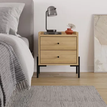 Kunimitsu Sängbord 45 cm - Sapphire Oak - Möbler - Bord & matgrupper - Avlastningsbord - Sängbord & nattduksbord