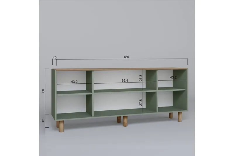 Kuniyoshi Konsollbord 180 cm - Grön - Möbler - Bord & matgrupper - Avlastningsbord - Hallbord