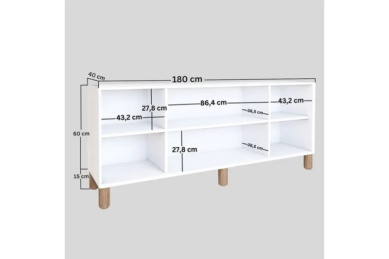 Kuniyoshi Konsollbord 180 cm - Vit - Möbler - Bord & matgrupper - Avlastningsbord - Hallbord