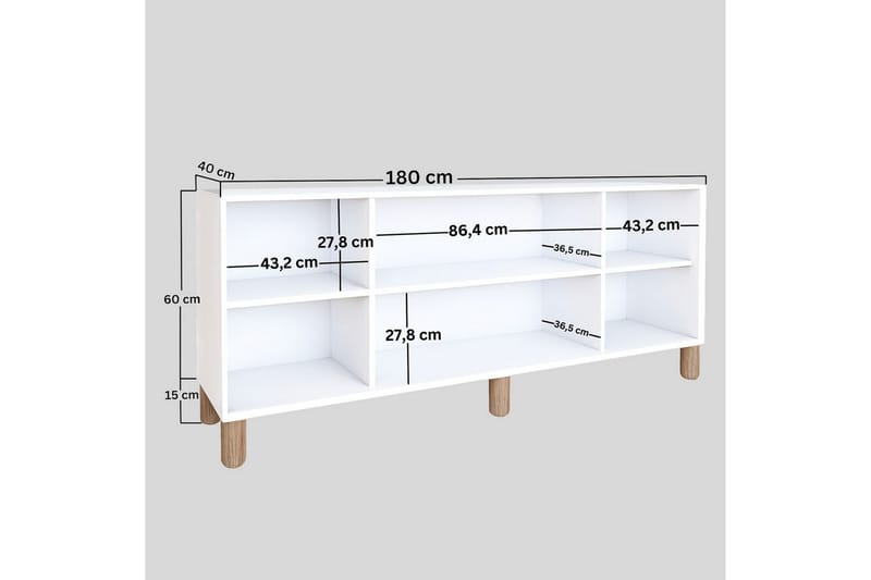 Kuniyoshi Konsollbord 180 cm - Vit - Möbler - Bord & matgrupper - Avlastningsbord - Hallbord