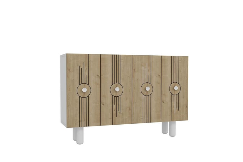 Kyrosen Konsollbord 120 cm - Vit/Ek - Möbler - Bord & matgrupper - Avlastningsbord - Hallbord