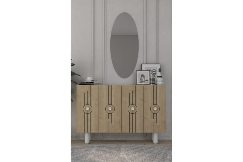 Kyrosen Konsollbord 120 cm - Vit/Ek - Möbler - Bord & matgrupper - Avlastningsbord - Hallbord