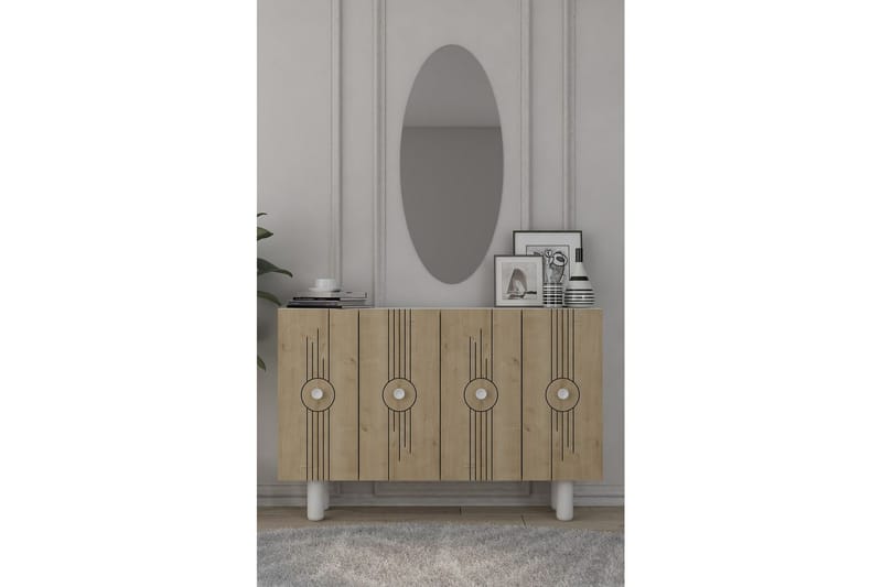 Kyrosen Konsollbord 120 cm - Vit/Ek - Möbler - Bord & matgrupper - Avlastningsbord - Hallbord