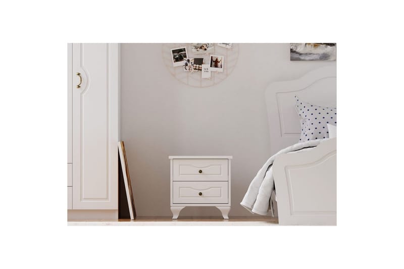 Kyvor Sängbord 45 cm - Matt Vit - Möbler - Bord & matgrupper - Avlastningsbord - Sängbord & nattduksbord