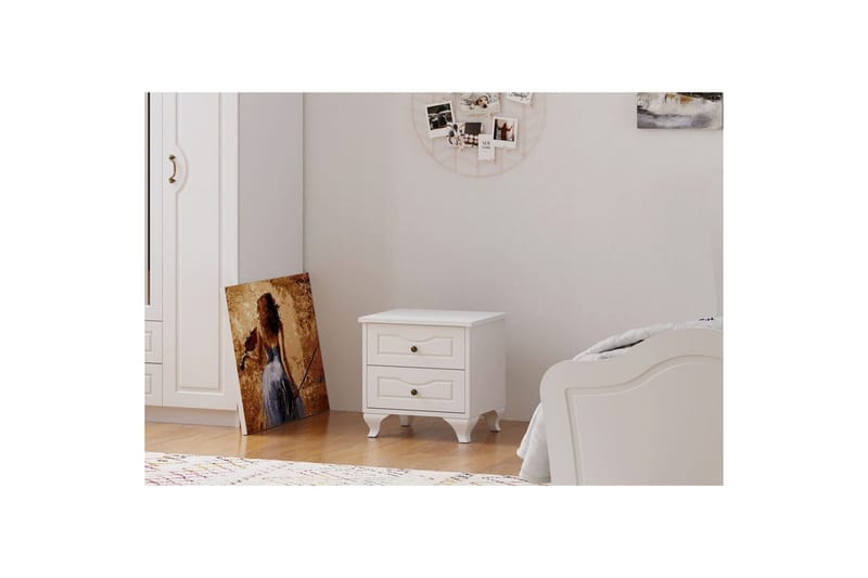 Kyvor Sängbord 45 cm - Matt Vit - Möbler - Bord & matgrupper - Avlastningsbord - Sängbord & nattduksbord