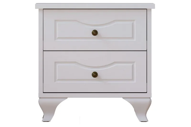 Kyvor Sängbord 45 cm, Matt Vit