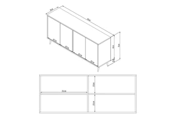 Lacus Konsollbord 150 cm - Vit - Möbler - Bord & matgrupper - Avlastningsbord - Hallbord