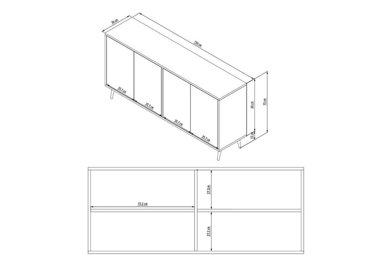 Lacus Konsollbord 150 cm - Vit - Möbler - Bord & matgrupper - Avlastningsbord - Hallbord