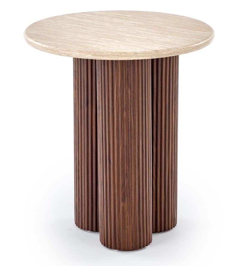 Lampbord Ø50 cm Mocca / Travertin - Mocca / Travertin - Möbler - Bord & matgrupper - Avlastningsbord - Konsolbord & sidobord