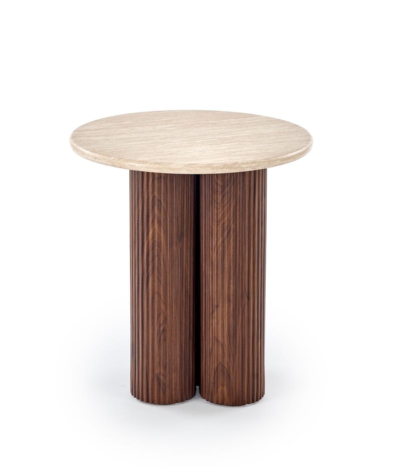 Lampbord Ø50 cm Mocca / Travertin - Mocca / Travertin - Möbler - Bord & matgrupper - Avlastningsbord - Konsolbord & sidobord