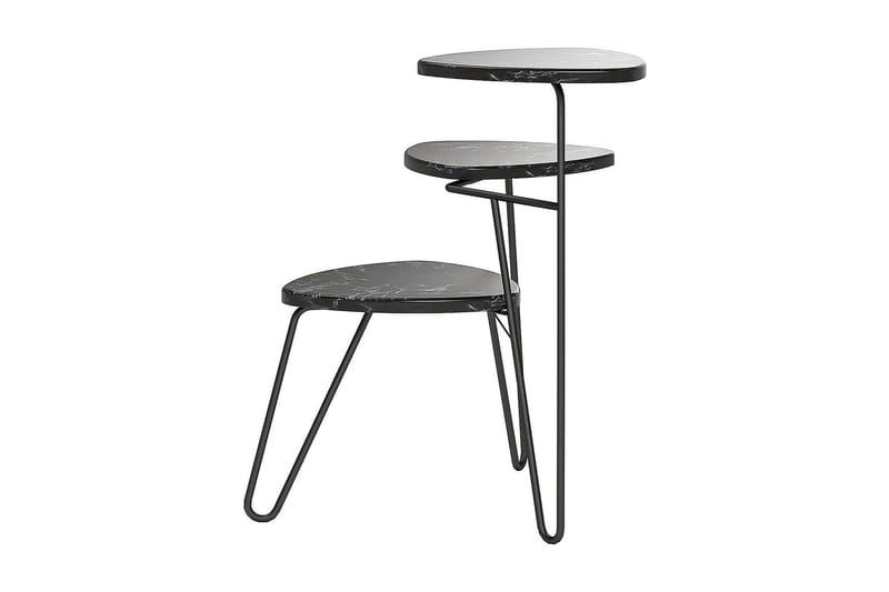 Athena Sidobord 55 cm Marmorlook/Svart - Novogratz - Möbler - Bord & matgrupper - Avlastningsbord - Lampbord