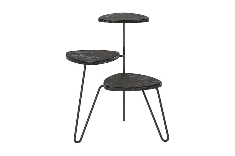 Athena Sidobord 55 cm Marmorlook/Svart - Novogratz - Möbler - Bord & matgrupper - Avlastningsbord - Lampbord