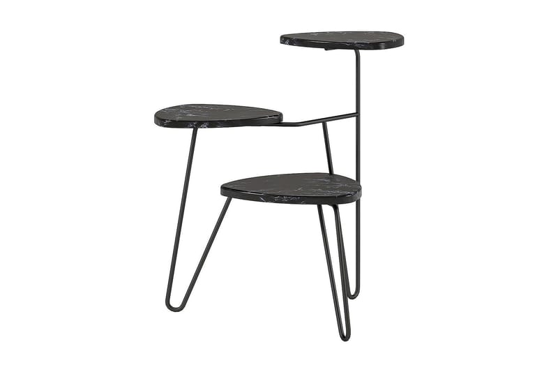 Athena Sidobord 55 cm Marmorlook/Svart - Novogratz - Möbler - Bord & matgrupper - Avlastningsbord - Lampbord