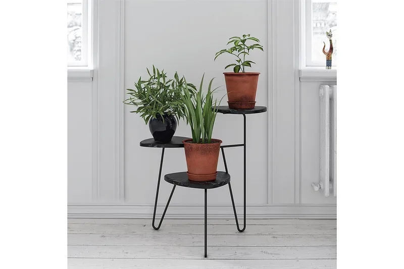 Athena Sidobord 55 cm Marmorlook/Svart - Novogratz - Möbler - Bord & matgrupper - Avlastningsbord - Lampbord