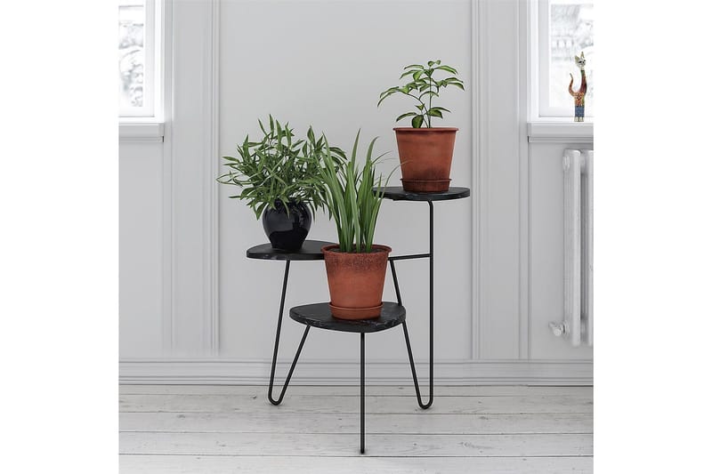 Athena Sidobord 55 cm Marmorlook/Svart - Novogratz - Möbler - Bord & matgrupper - Avlastningsbord - Lampbord