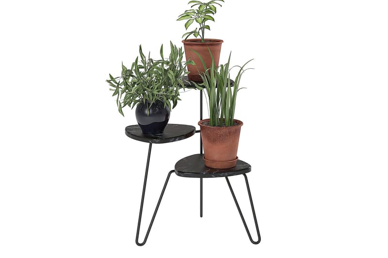 Athena Sidobord 55 cm Marmorlook/Svart - Novogratz - Möbler - Bord & matgrupper - Avlastningsbord - Lampbord