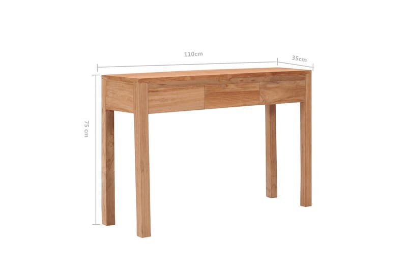 Avlastningsbord 110x35x75 cm massiv teak - Brun - Möbler - Bord & matgrupper - Avlastningsbord - Lampbord