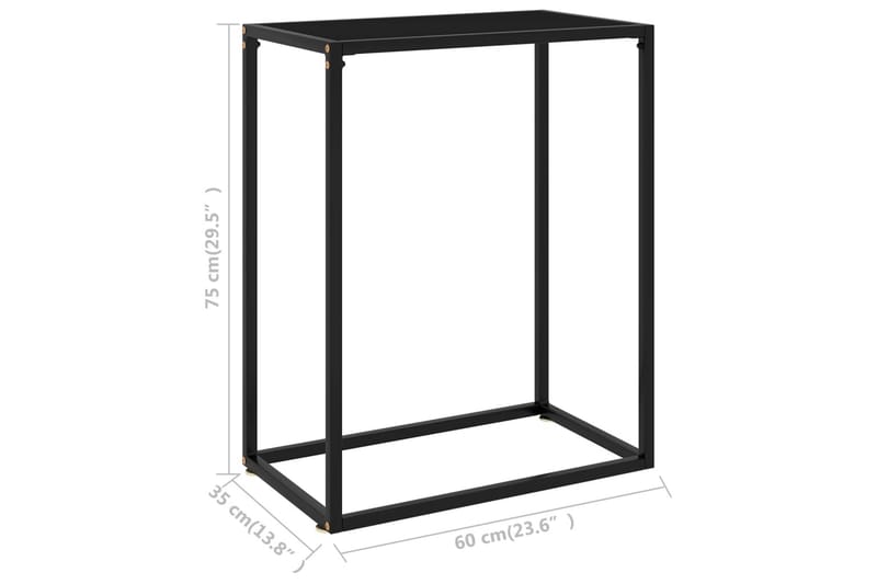 Avlastningsbord svart 60x35x75 cm härdat glas - Svart - Möbler - Bord & matgrupper - Avlastningsbord - Hallbord