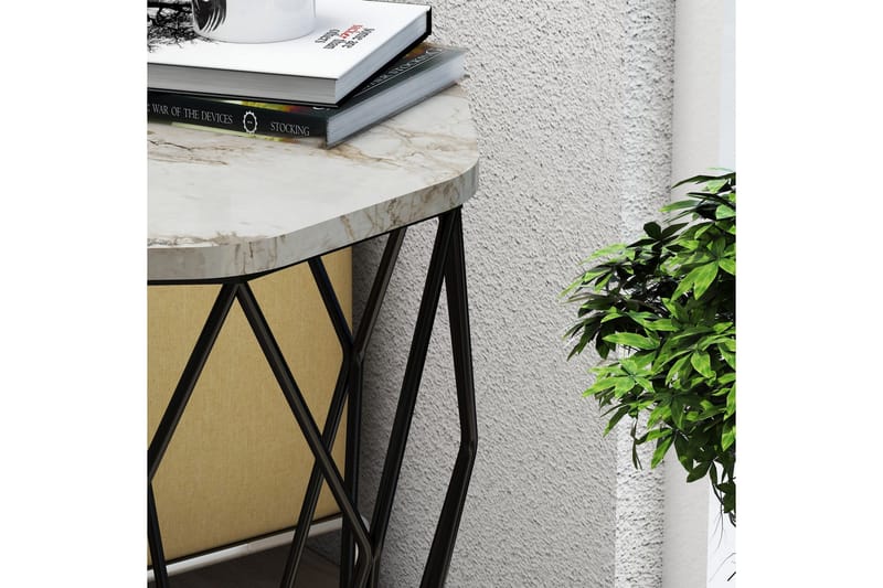 Bojana Sidobord Runt 46 cm - Grå/Svart - Möbler - Bord & matgrupper - Avlastningsbord - Lampbord