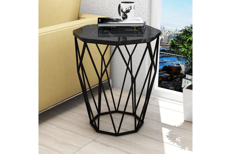 Bojana Sidobord Runt 46 cm - Svart - Möbler - Bord & matgrupper - Avlastningsbord - Lampbord