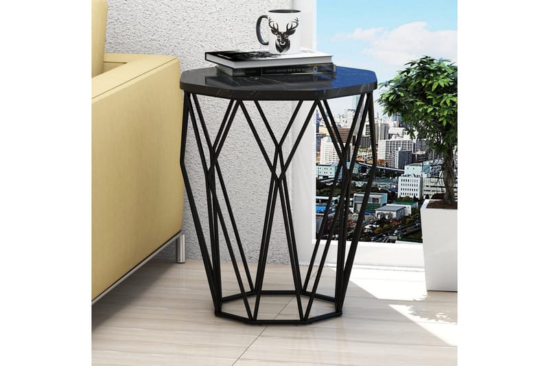 Bojana Sidobord Runt 46 cm - Svart - Möbler - Bord & matgrupper - Avlastningsbord - Lampbord