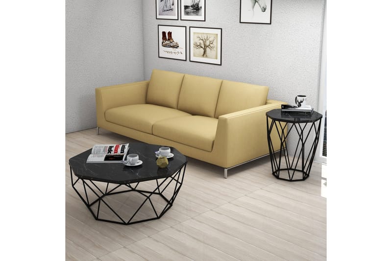 Bojana Sidobord Runt 46 cm - Svart - Möbler - Bord & matgrupper - Avlastningsbord - Lampbord