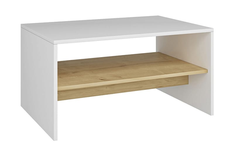 Bozdogan Sidobord 90 cm - Vit/Natur - Möbler - Bord & matgrupper - Avlastningsbord - Lampbord