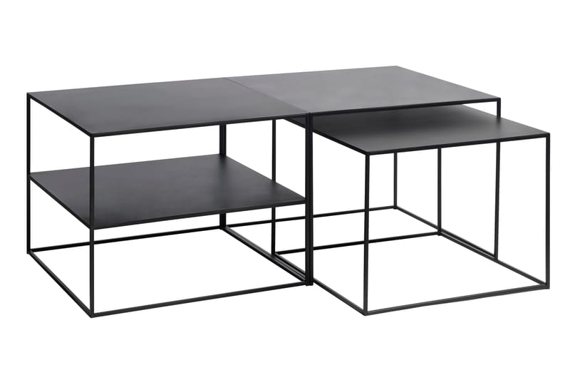 Burningham Sidobord 2 st - Svart - Möbler - Bord & matgrupper - Avlastningsbord - Lampbord