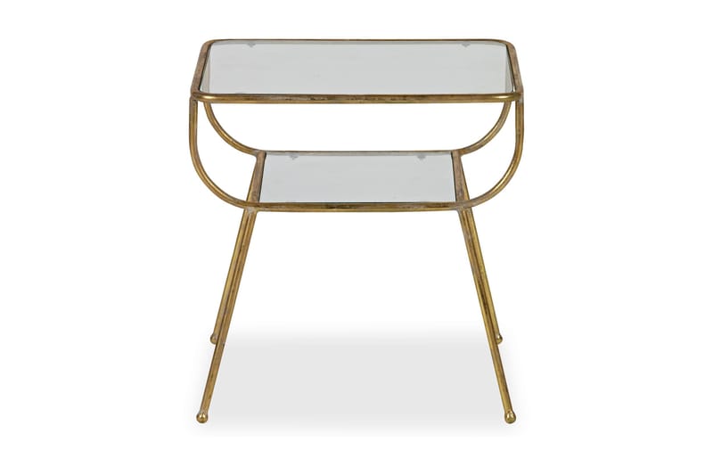 Callista Sidobord 47 cm, Antik Mässing/Glas