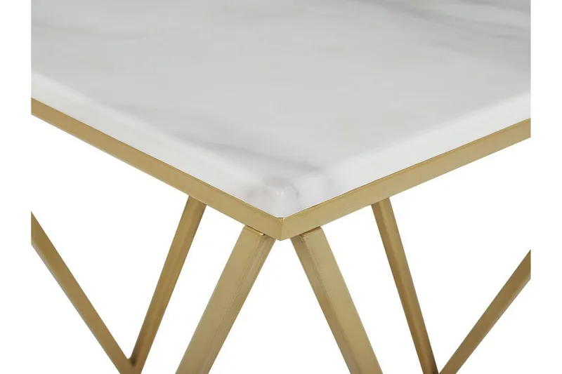 Charmlee Sidobord 50 cm - Vit/Guld - Möbler - Bord & matgrupper - Avlastningsbord - Lampbord