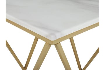 Charmlee Sidobord 50 cm - Vit/Guld - Möbler - Bord & matgrupper - Avlastningsbord - Lampbord