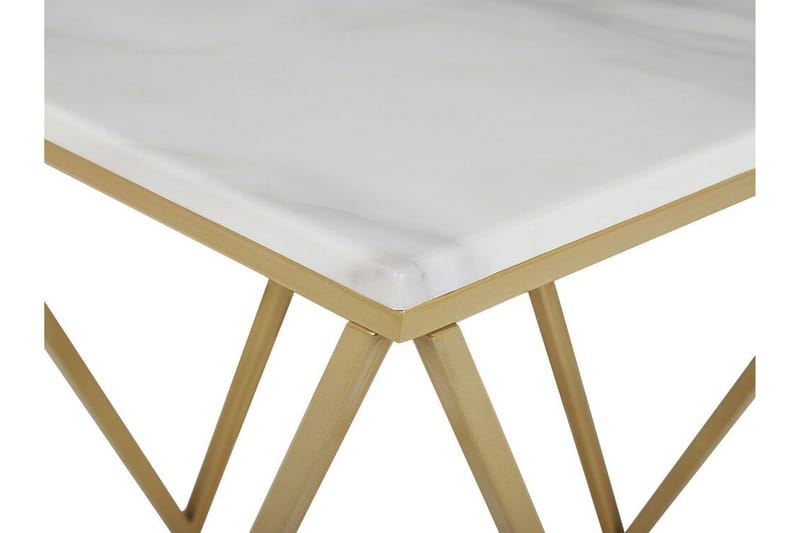 Charmlee Sidobord 50 cm - Vit/Guld - Möbler - Bord & matgrupper - Avlastningsbord - Lampbord