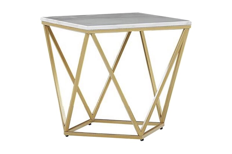 Charmlee Sidobord 50 cm - Vit/Guld - Möbler - Bord & matgrupper - Avlastningsbord - Lampbord