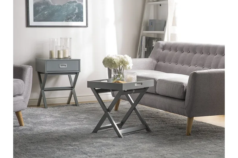 Chester Sidobord 40 cm - Grå - Möbler - Bord & matgrupper - Avlastningsbord - Lampbord