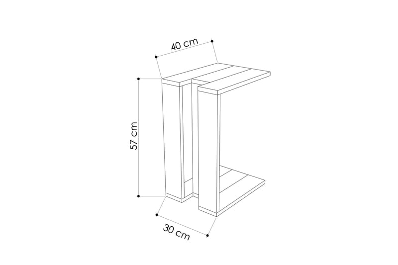 Decorta Sidobord - Vit - Möbler - Bord & matgrupper - Avlastningsbord - Lampbord