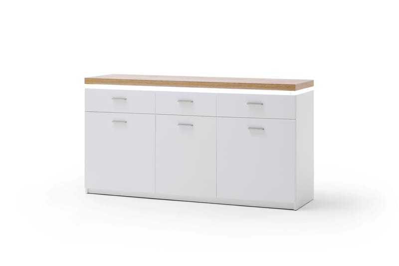 Degaust Sidobord 156 cm - Vit/Ek - Möbler - Bord & matgrupper - Avlastningsbord - Lampbord