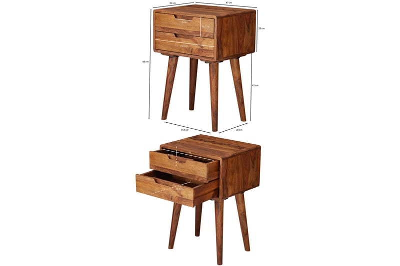Eshott Sängbord 47 cm - Trä/natur - Möbler - Bord & matgrupper - Avlastningsbord - Lampbord