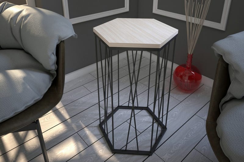 Falan Sidobord 40 cm Hexagon - Grå - Möbler - Bord & matgrupper - Avlastningsbord - Lampbord