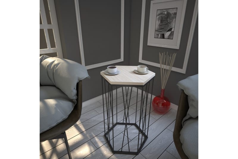 Falan Sidobord 40 cm Hexagon - Grå - Möbler - Bord & matgrupper - Avlastningsbord - Lampbord