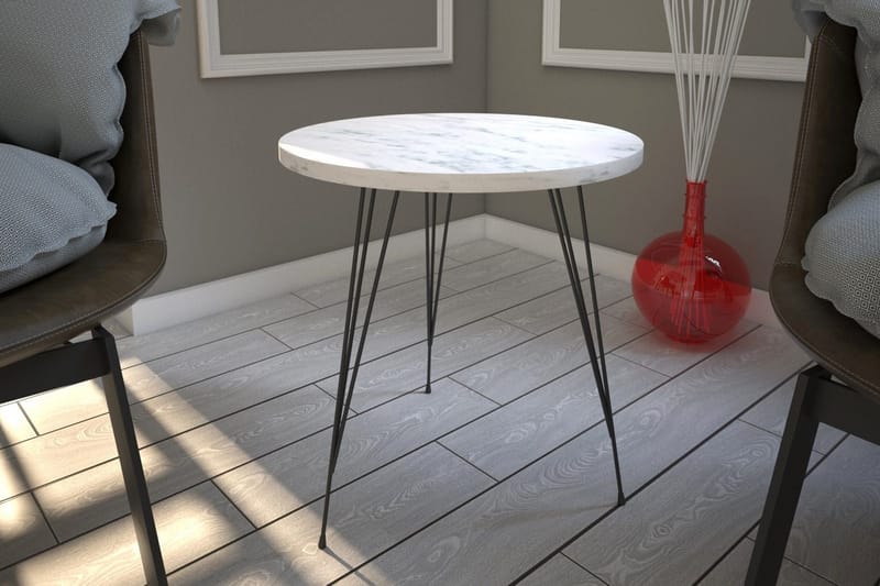 Falan Sidobord 40 cm - Vit/Svart - Möbler - Bord & matgrupper - Avlastningsbord - Lampbord