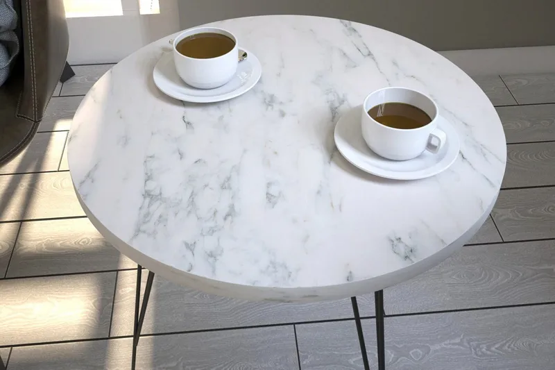 Falan Sidobord 40 cm - Vit/Svart - Möbler - Bord & matgrupper - Avlastningsbord - Lampbord