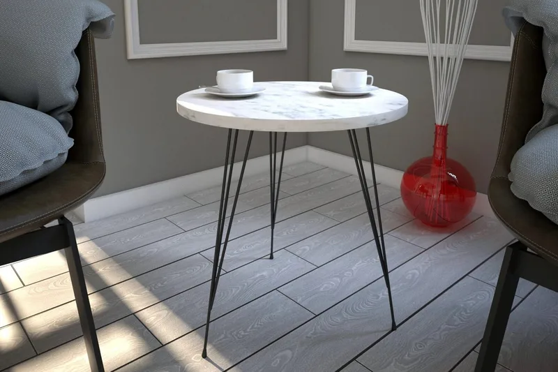 Falan Sidobord 40 cm - Vit/Svart - Möbler - Bord & matgrupper - Avlastningsbord - Lampbord