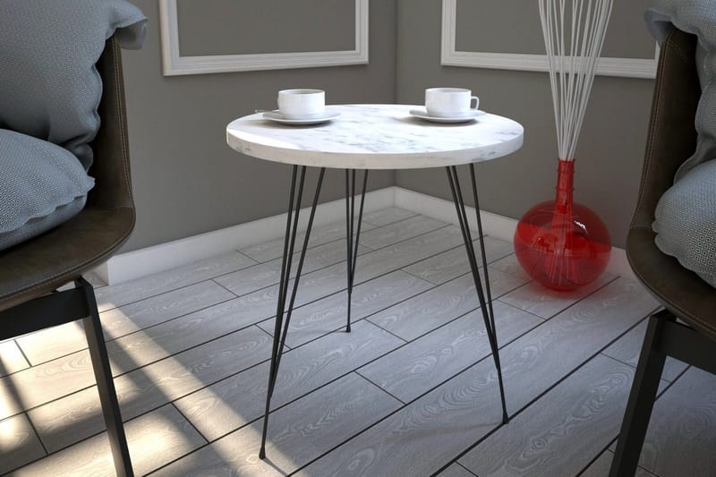 Falan Sidobord 40 cm - Vit/Svart - Möbler - Bord & matgrupper - Avlastningsbord - Lampbord