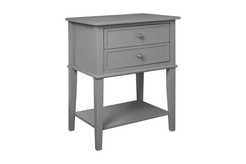 Franklin Sidobord 56 cm 2 Lådor Grå, Dorel Home