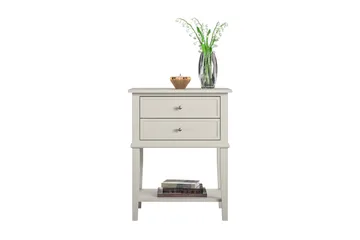 Franklin Sidobord 56x39 cm Beige - Queer Eye - Möbler - Bord & matgrupper - Avlastningsbord - Lampbord