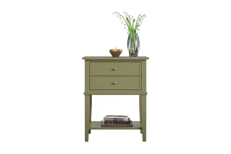 Franklin Sidobord 56x39 cm Olivgrön - Queer Eye - Möbler - Bord & matgrupper - Avlastningsbord - Lampbord