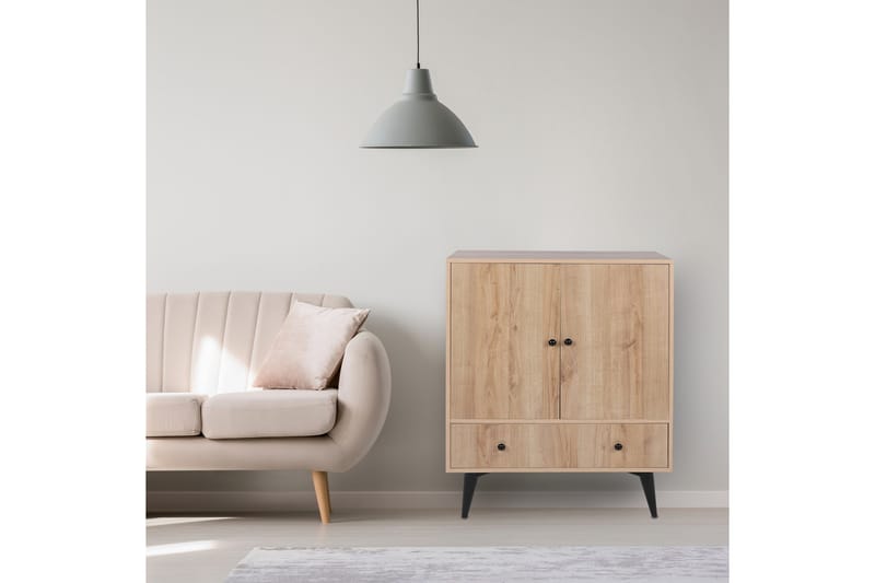 Gibia Sidobord 90 cm - Natur/Svart - Möbler - Bord & matgrupper - Avlastningsbord - Lampbord