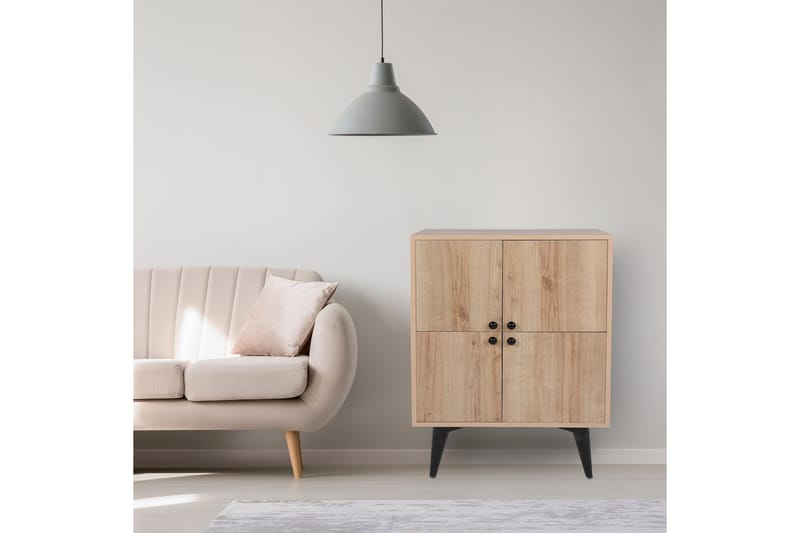 Harbiyes Sidobord 70 cm - Natur/Svart - Möbler - Bord & matgrupper - Avlastningsbord - Lampbord