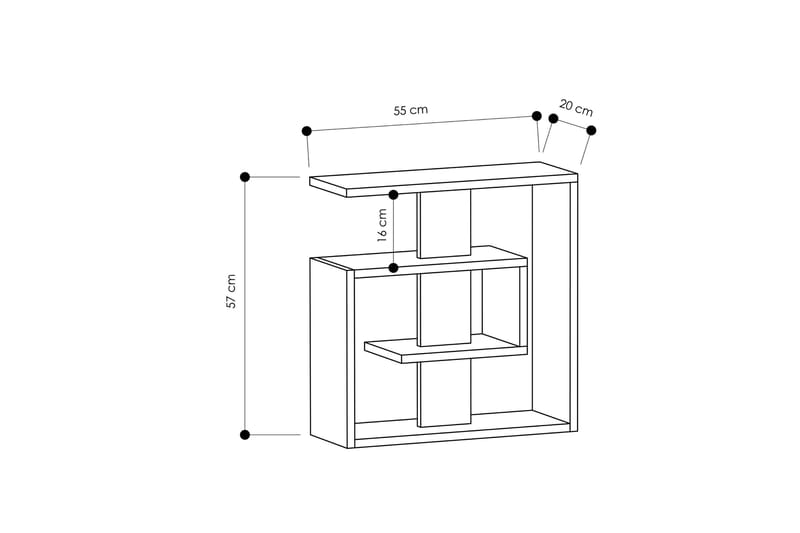 Homitis Sidobord Labyrint - Vit - Lampbord - Brickbord & småbord