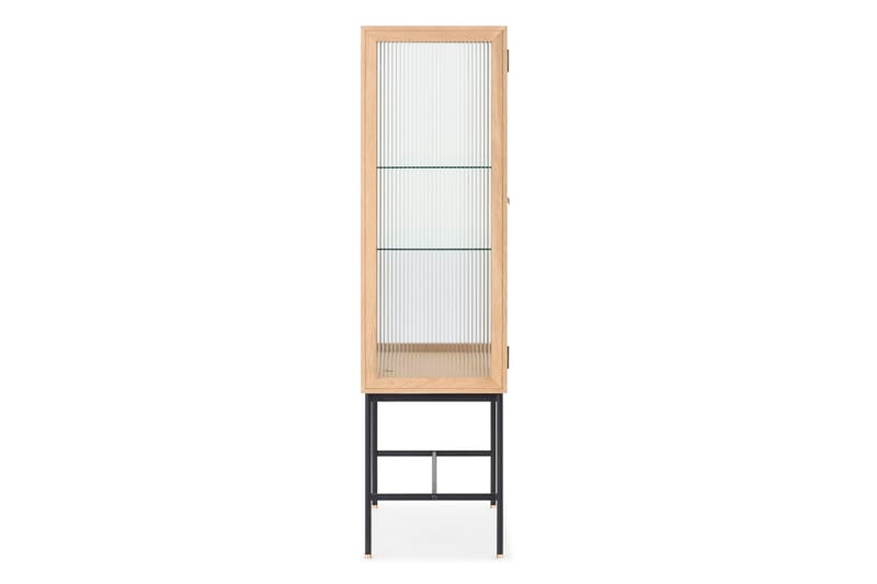 Jelric Vitrinskåp 42 cm djup 80 cm bred 155 cm hög Trä Glas - Natur - Förvaring - Skåp - Vitrinskåp